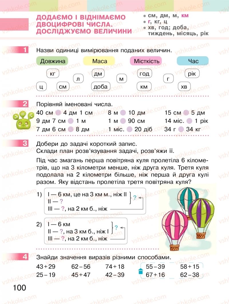 Страница 100 | Підручник Математика 2 клас С.О. Скворцова, О.В. Онопрієнко 2019