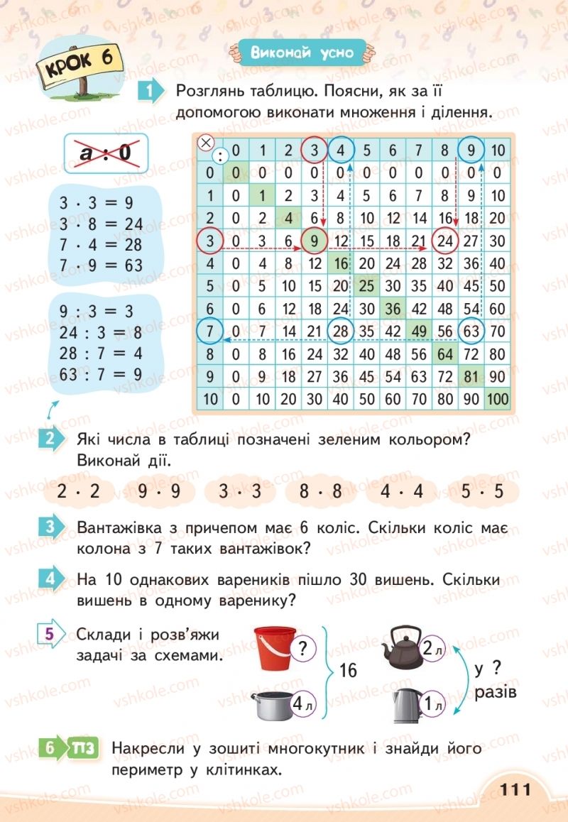 Страница 111 | Підручник Математика 2 клас В.Г. Бевз, Д.В. Васильєва 2019