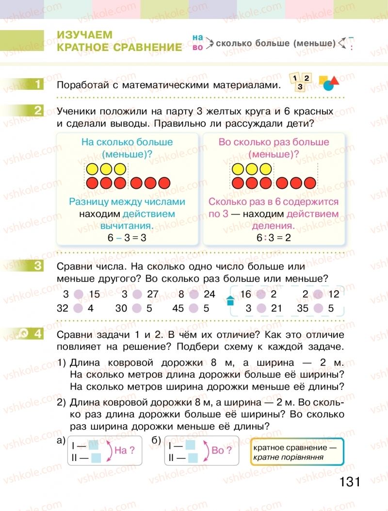 Страница 131 | Підручник Математика 2 клас  С.О. Скворцова, О.В. Онопрієнко 2019 На російській мові