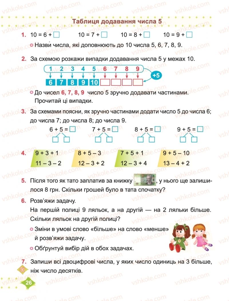 Страница 26 | Підручник Математика 2 клас М.В. Козак, О.П. Корчевська 2019