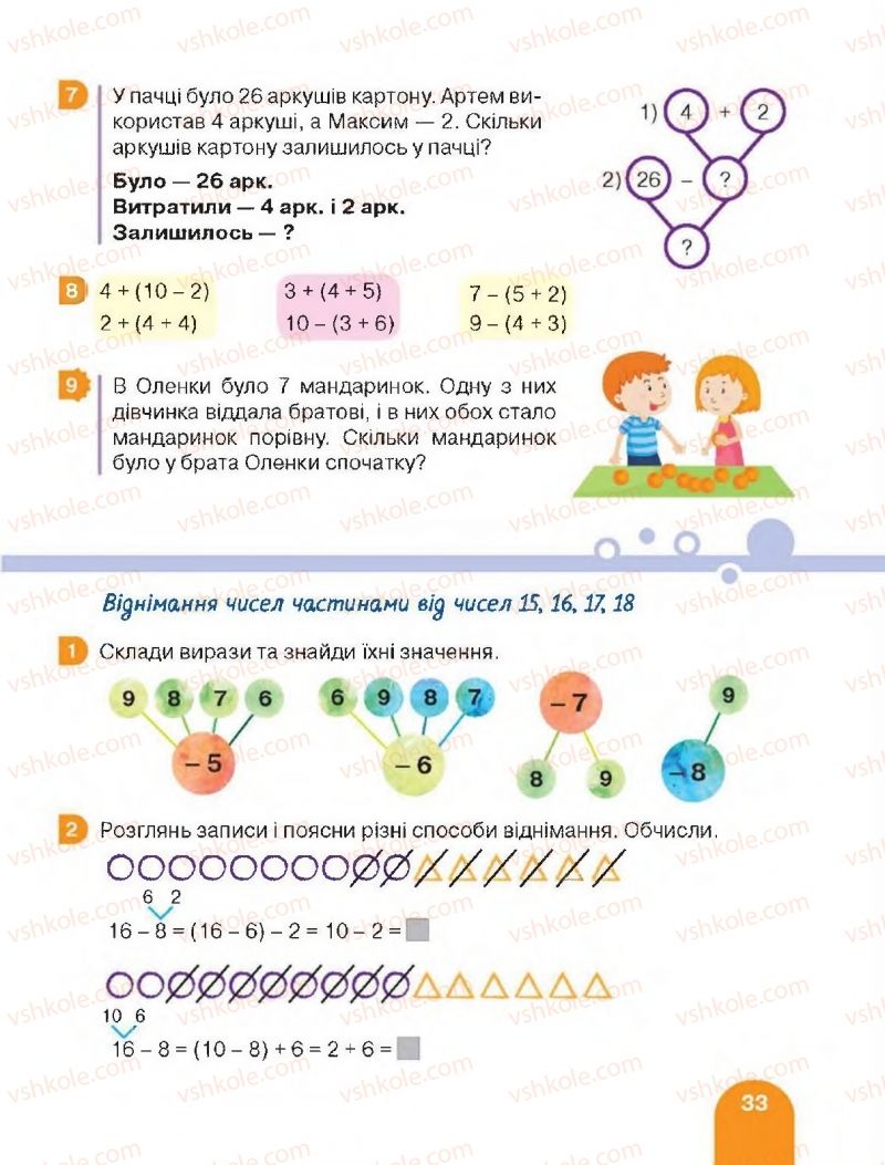 Страница 33 | Підручник Математика 2 клас С.П. Логачевська, Т.А. Логачевська 2019