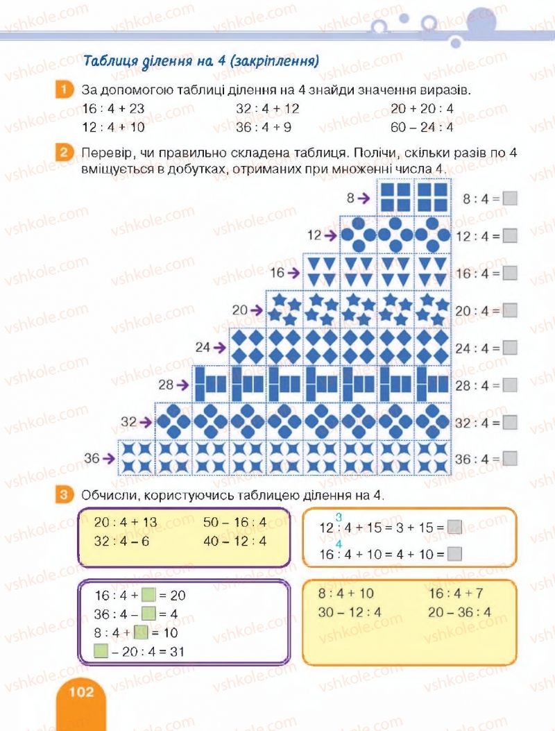 Страница 102 | Підручник Математика 2 клас С.П. Логачевська, Т.А. Логачевська 2019