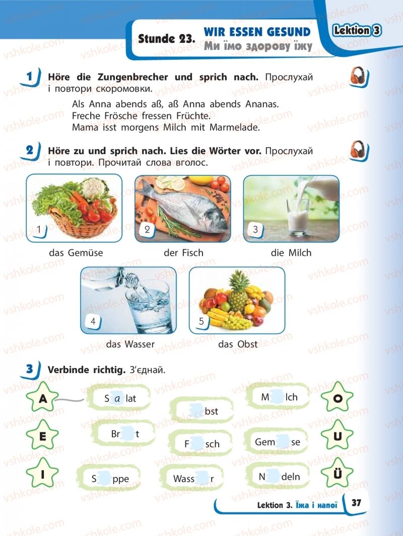 Страница 37 | Підручник Німецька мова 2 клас С.І. Сотникова, Г.В. Гоголєва 2019