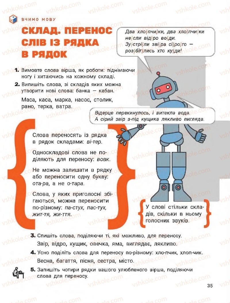 Страница 35 | Підручник Українська мова 2 клас О.Л. Іщенко, С.П. Логачевська 2019 1 частина