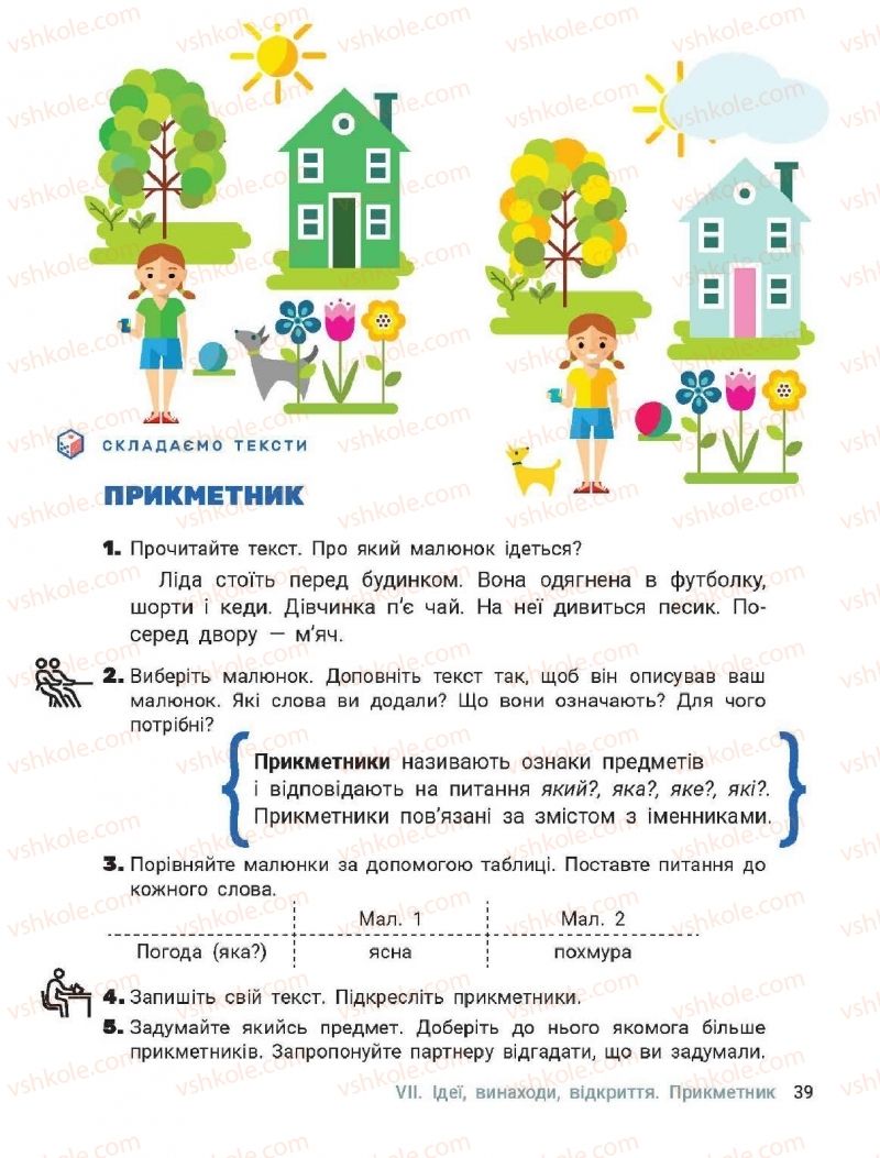Страница 39 | Підручник Українська мова 2 клас О.Л. Іщенко, С.П. Логачевська 2019 2 частина