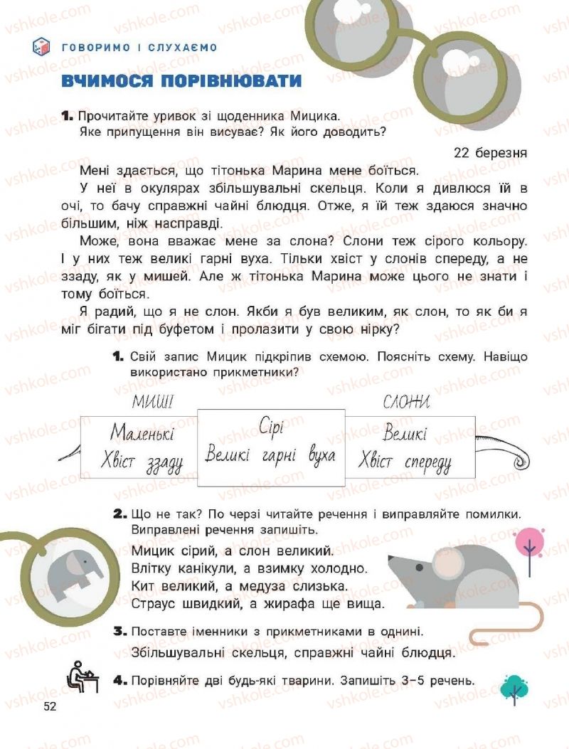 Страница 52 | Підручник Українська мова 2 клас О.Л. Іщенко, С.П. Логачевська 2019 2 частина