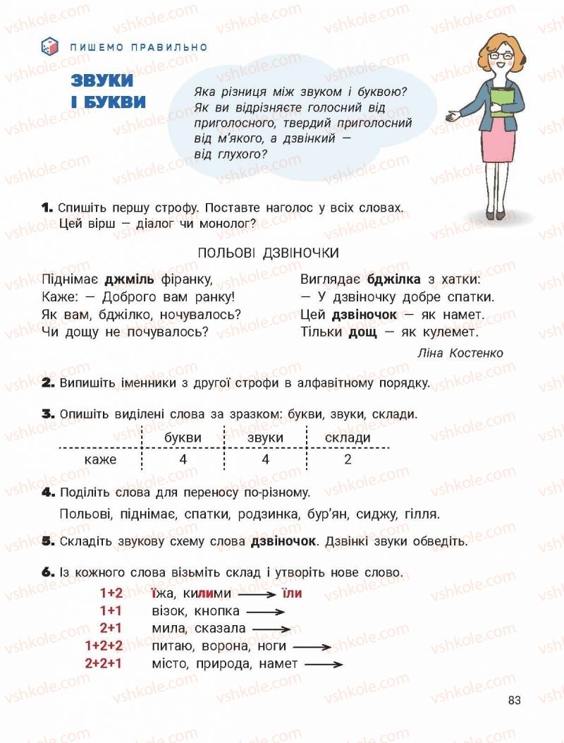 Страница 83 | Підручник Українська мова 2 клас О.Л. Іщенко, С.П. Логачевська 2019 2 частина