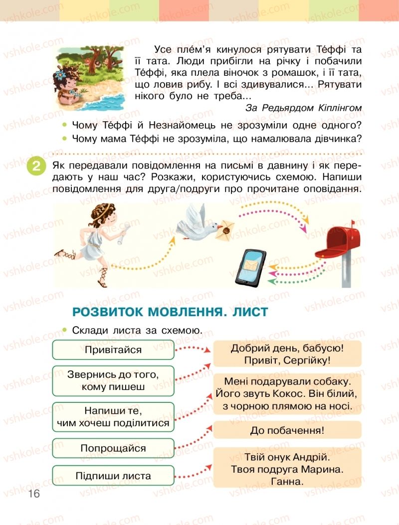 Страница 16 | Підручник Українська мова 2 клас І.О. Большакова, М.С. Пристінська 2019 1 частина