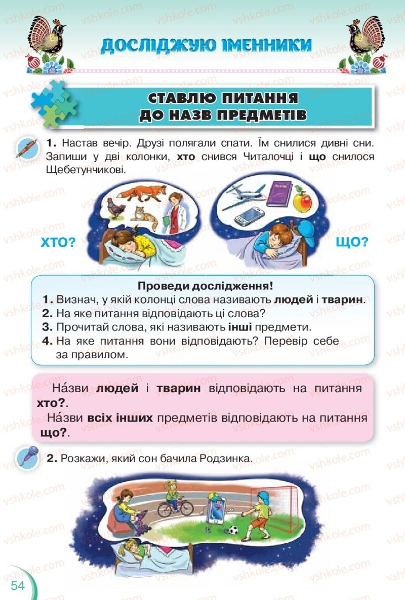 Страница 54 | Підручник Українська мова 2 клас К.І. Пономарьова 2019 1 частина