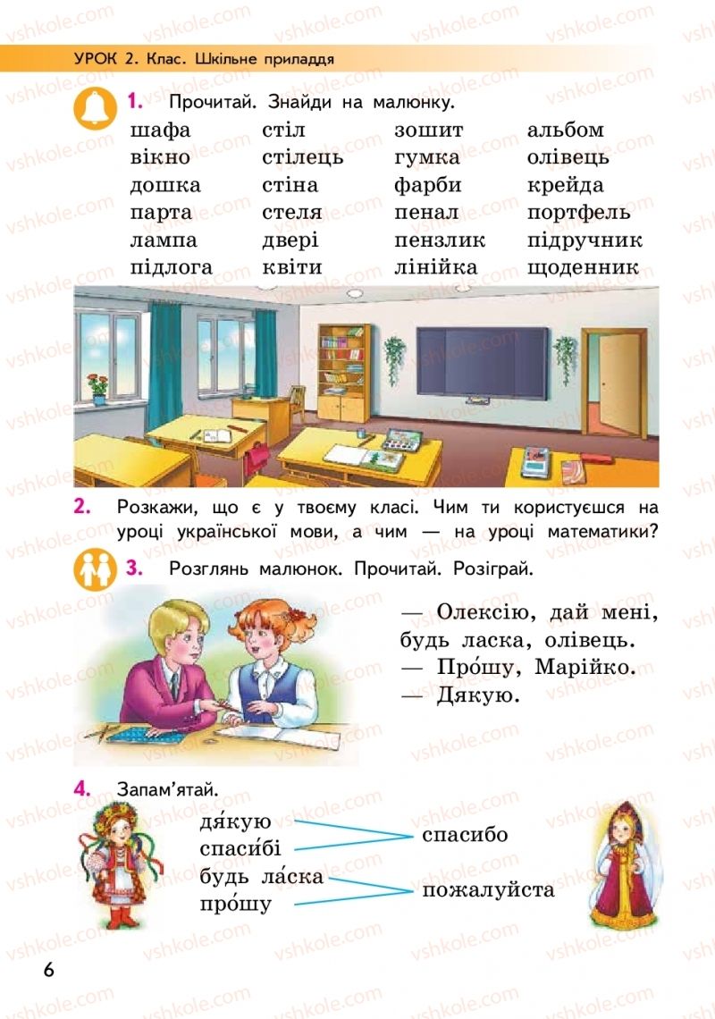 Страница 6 | Підручник Українська мова 2 клас О.М. Коваленко 2019 1 частина