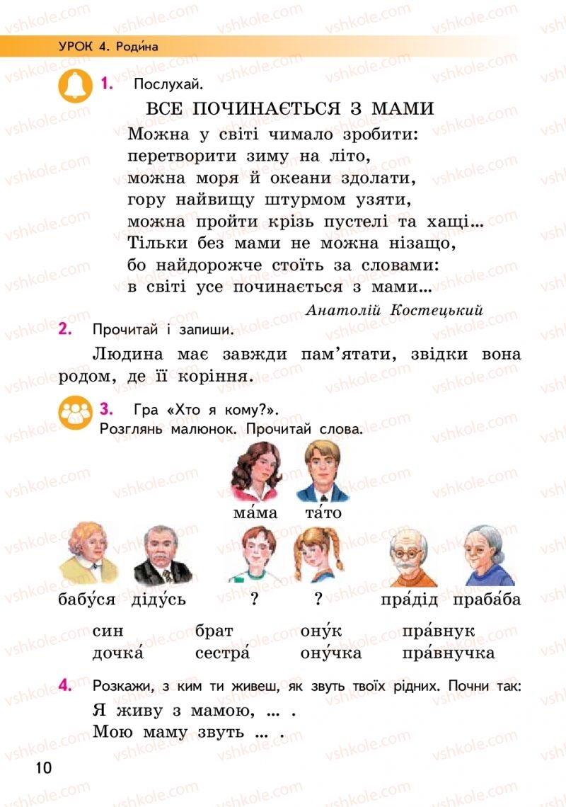 Страница 10 | Підручник Українська мова 2 клас О.М. Коваленко 2019 1 частина