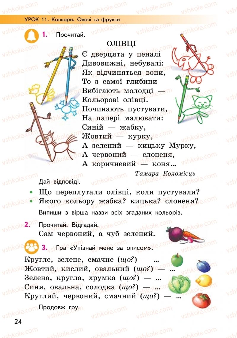 Страница 24 | Підручник Українська мова 2 клас О.М. Коваленко 2019 1 частина