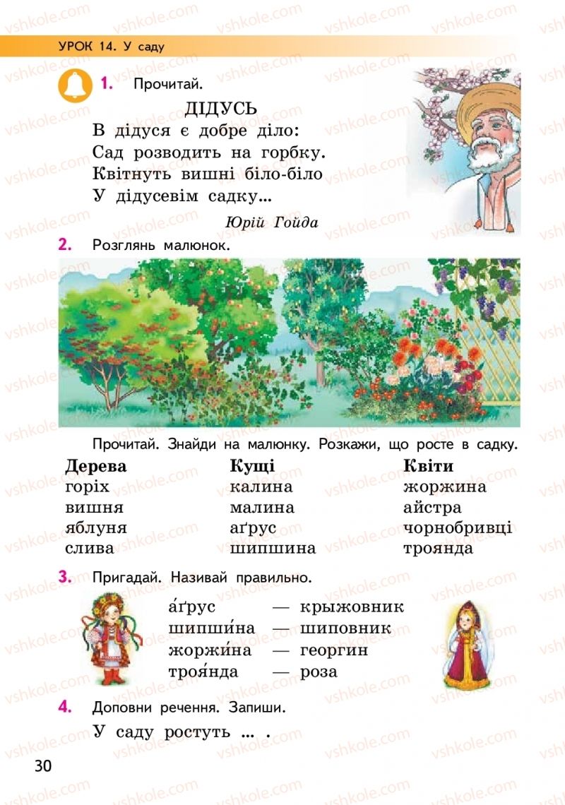 Страница 30 | Підручник Українська мова 2 клас О.М. Коваленко 2019 1 частина