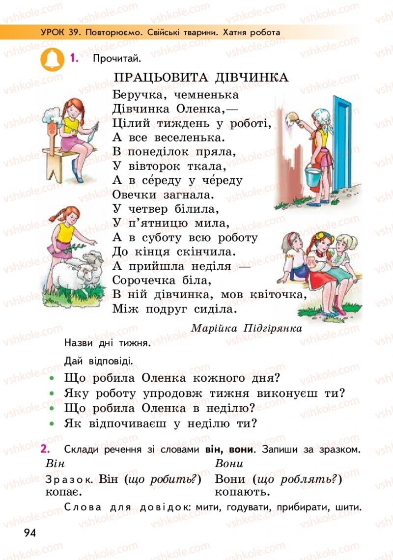 Страница 94 | Підручник Українська мова 2 клас О.М. Коваленко 2019 1 частина