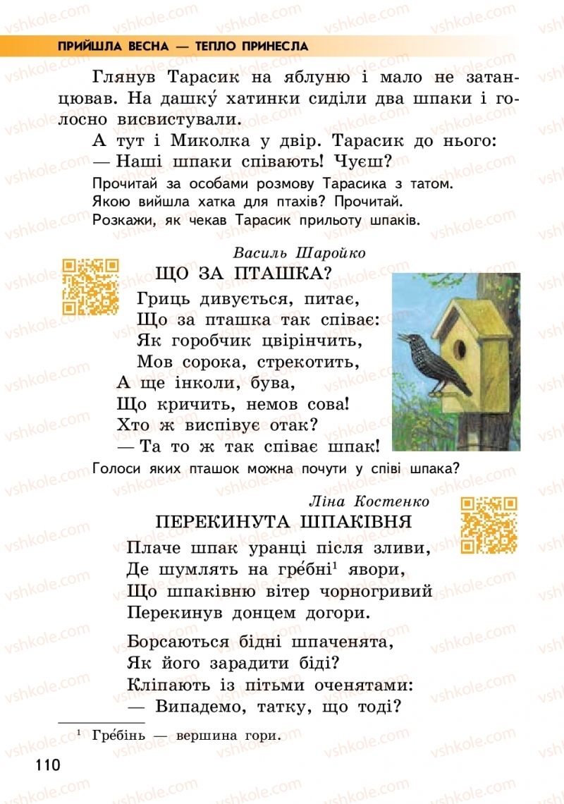 Страница 110 | Підручник Українська мова 2 клас О.М. Коваленко 2019 2 частина