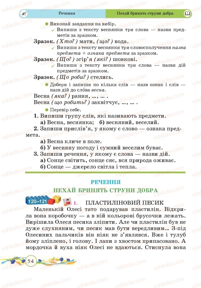 Страница 54 | Підручник Українська мова 2 клас Г.М. Сапун, О.Д. Придаток 2019 2 частина