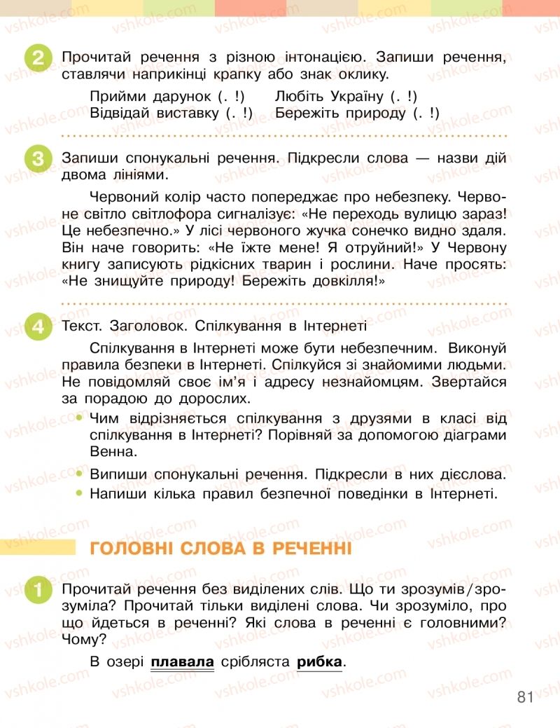 Страница 81 | Підручник Українська мова 2 клас І.О. Большакова, М.С. Пристінська 2019 2 частина