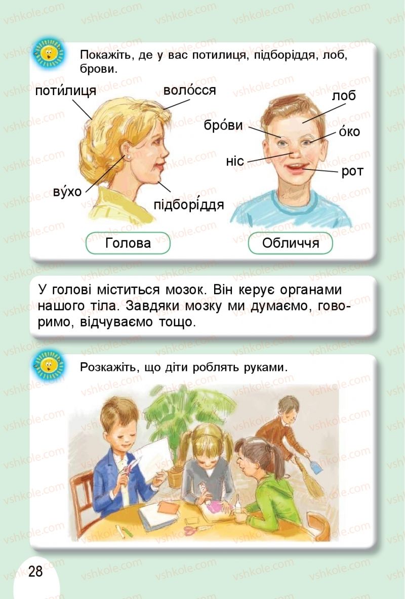 Страница 28 | Підручник Я досліджую світ 1 клас Т.Г. Гільберг, О.В. Гнатюк, Н.М. Павич 2018 2 частина