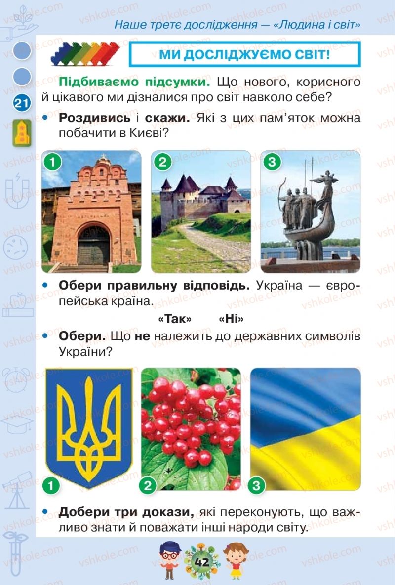 Страница 42 | Підручник Я досліджую світ 1 клас І.В. Грущинська, З.М. Хитра, І.І. Дробязко 2018 2 частина