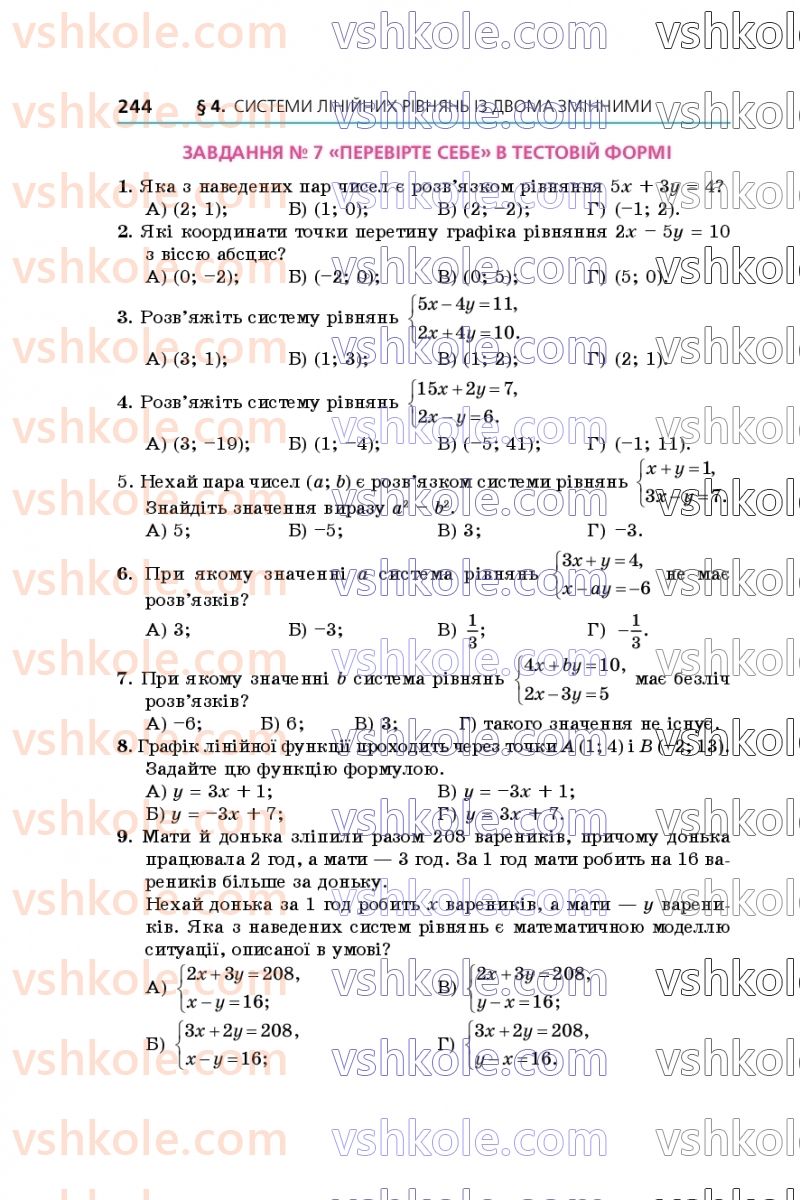 Страница 244 | Підручник Алгебра 7 клас А.Г. Мерзляк, В.Б. Полонський, М.С. Якір 2020