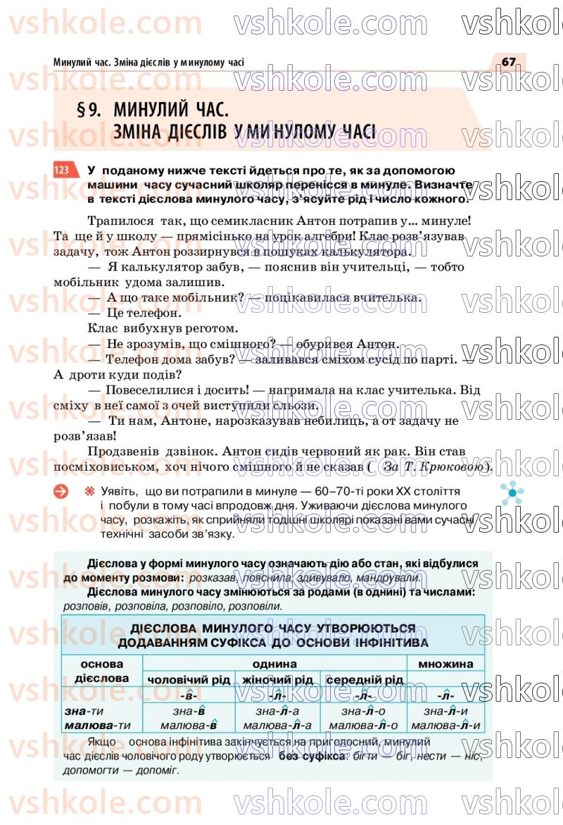 Страница 67 | Підручник Українська мова 7 клас О.П. Глазова 2020