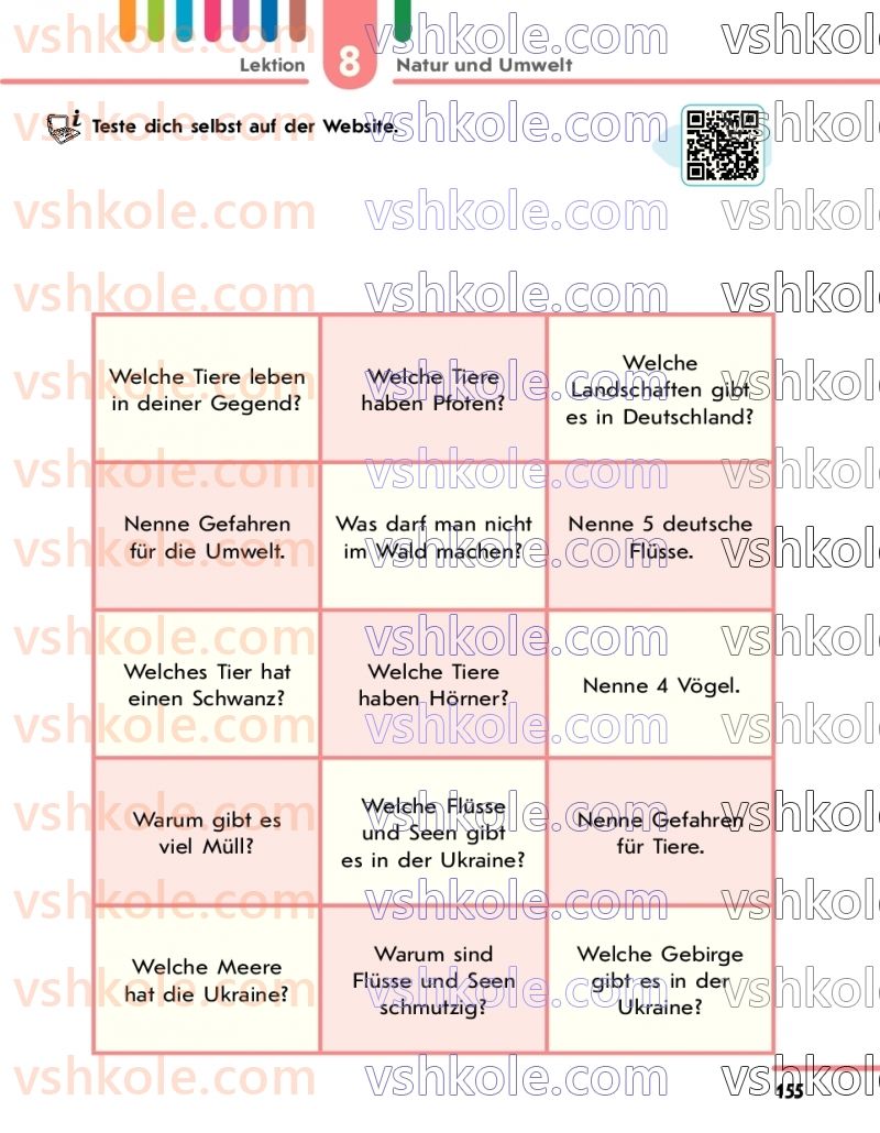 Страница 155 | Підручник Німецька мова 7 клас С.І. Сотникова 2020 3 рік навчання