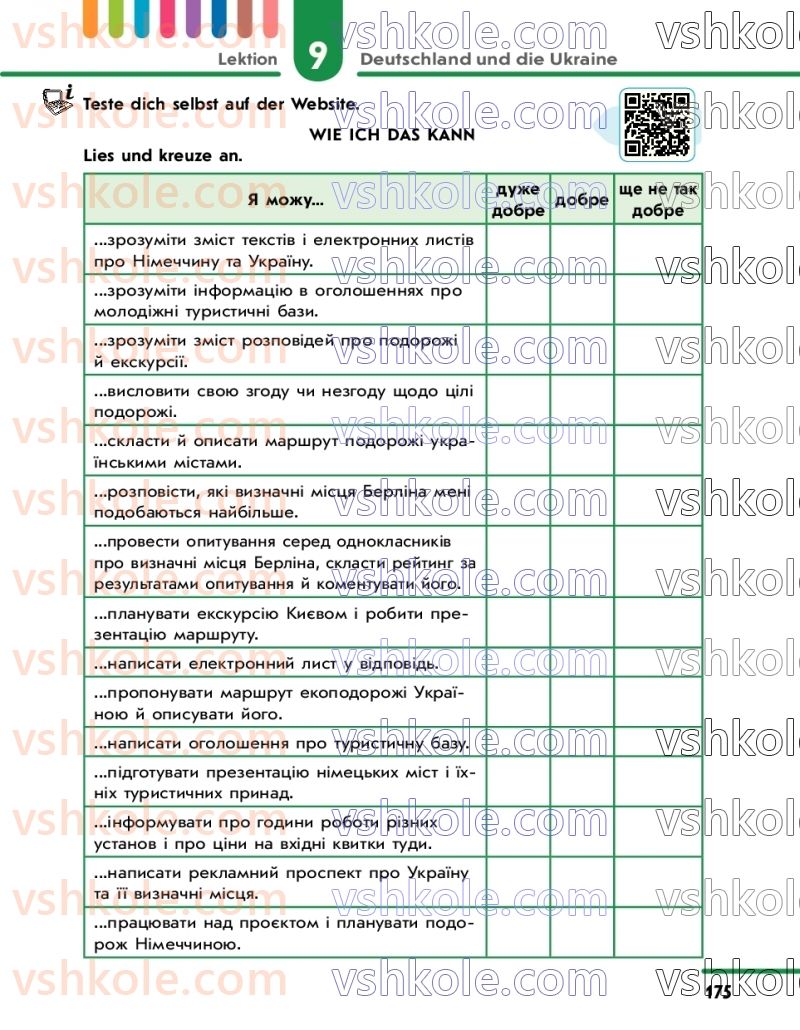 Страница 175 | Підручник Німецька мова 7 клас С.І. Сотникова 2020 3 рік навчання