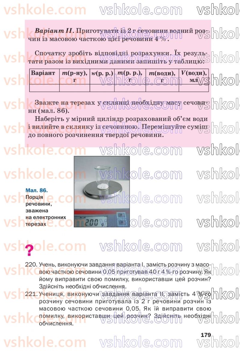 Страница 179 | Підручник Хімія 7 клас П.П. Попель, Л.С. Крикля  2020