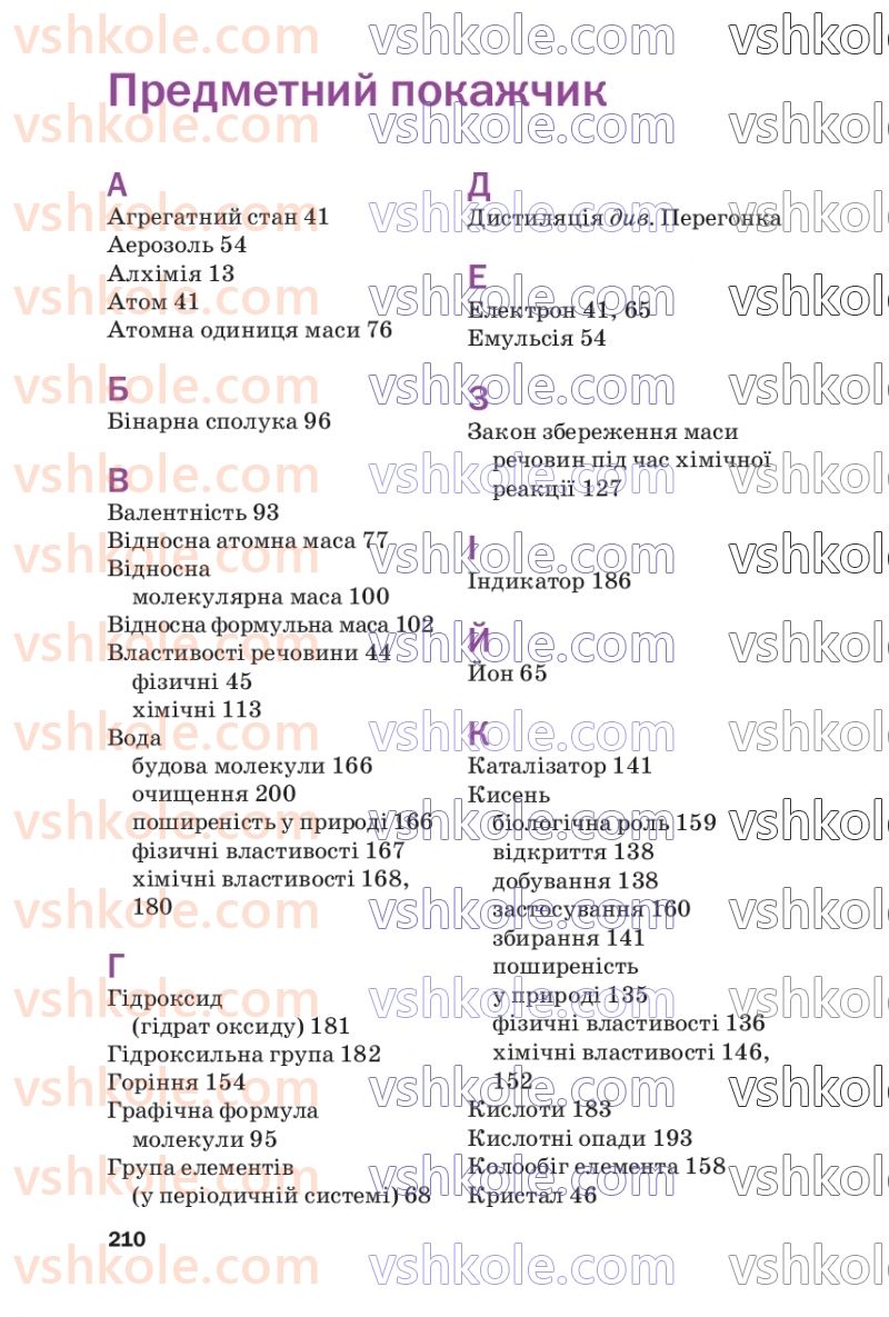Страница 210 | Підручник Хімія 7 клас П.П. Попель, Л.С. Крикля  2020
