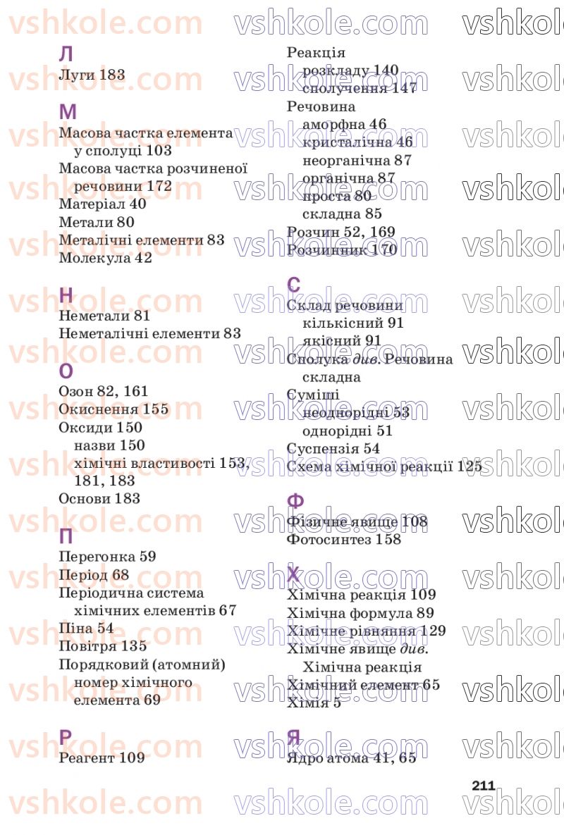 Страница 211 | Підручник Хімія 7 клас П.П. Попель, Л.С. Крикля  2020