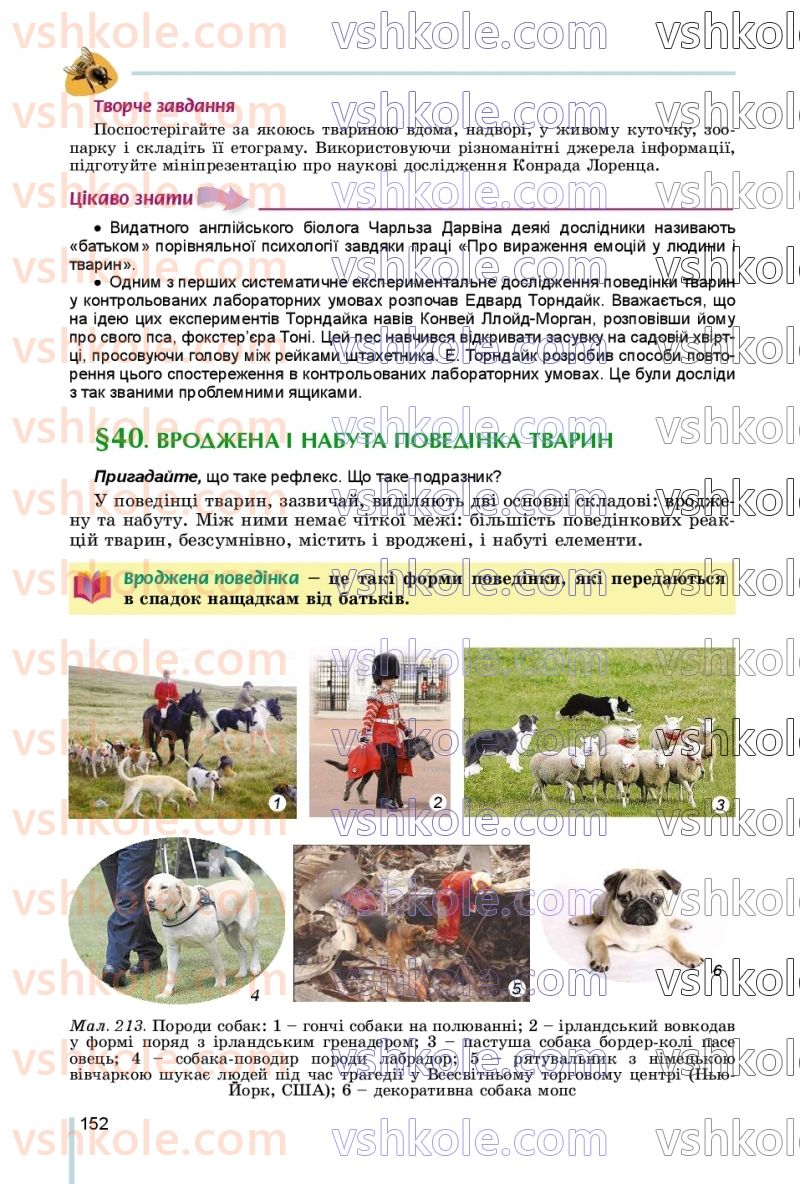 Страница 152 | Підручник Біологія 7 клас Л.І. Остапченко, П.Г. Балан, В.В. Серебряков, Н.Ю. Матяш 2020