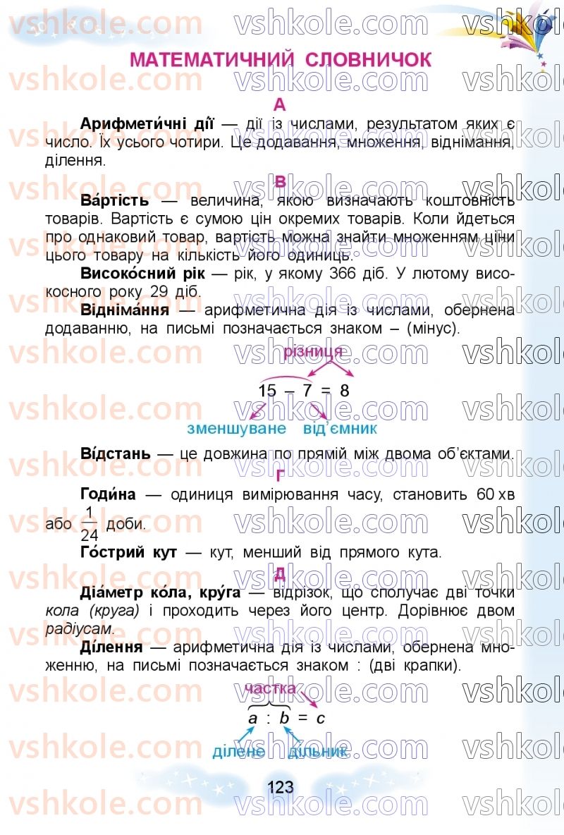 Страница 123 | Підручник Математика 3 клас Г.П. Лишенко 2020 1 частина