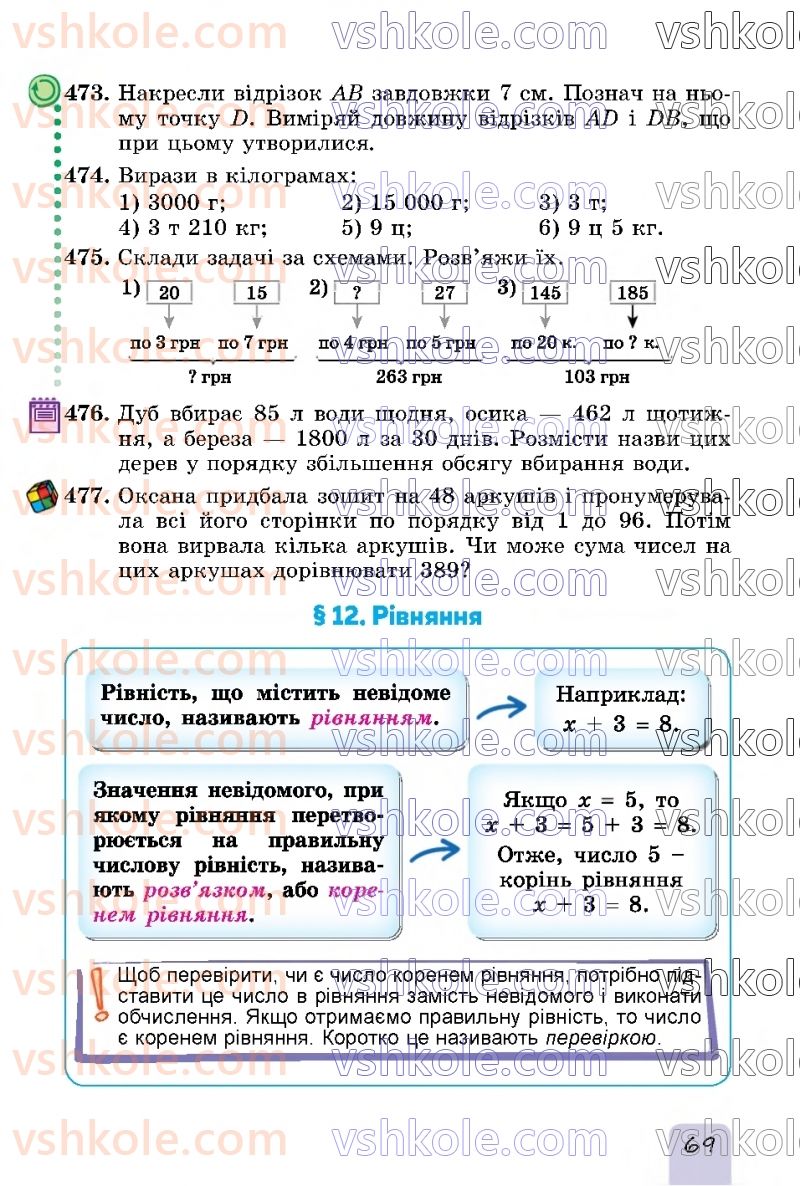 Страница 69 | Підручник Математика 5 клас О.С. Істер 2022