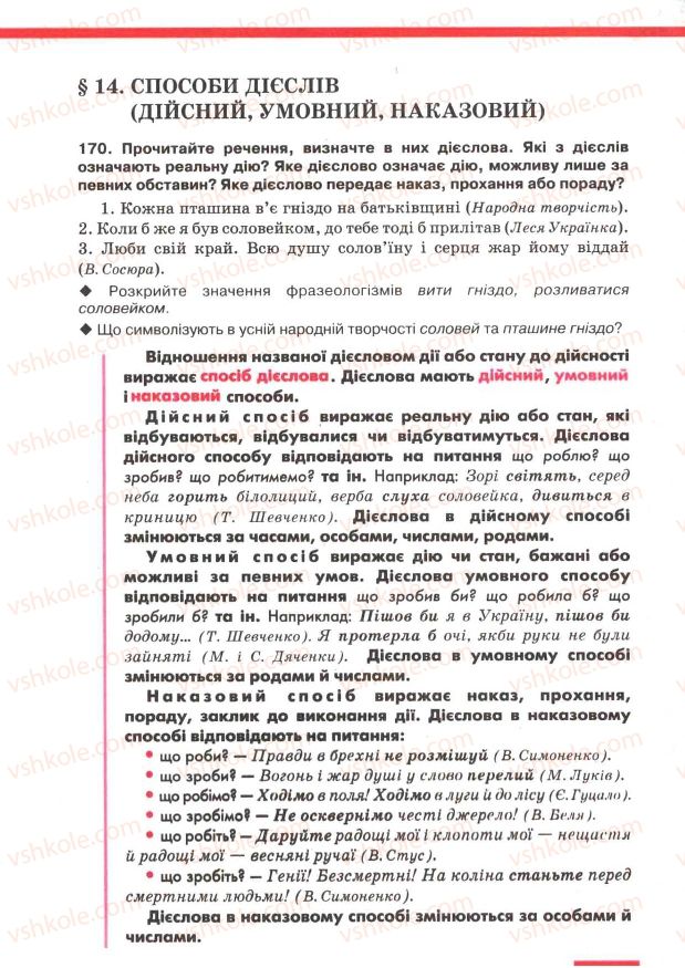 Страница 105 | Підручник Українська мова 7 клас О.П. Глазова, Ю.Б. Кузнецов 2007