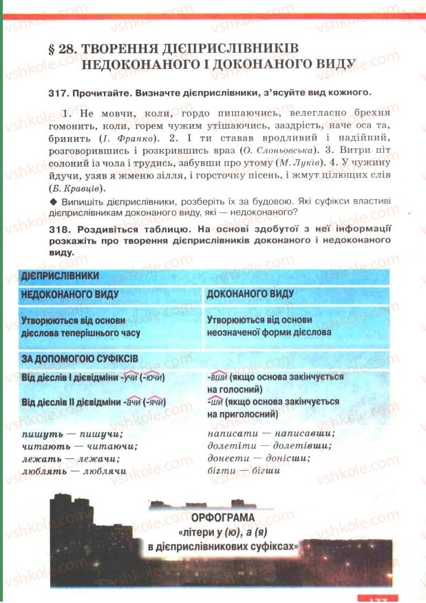 Страница 177 | Підручник Українська мова 7 клас О.П. Глазова, Ю.Б. Кузнецов 2007