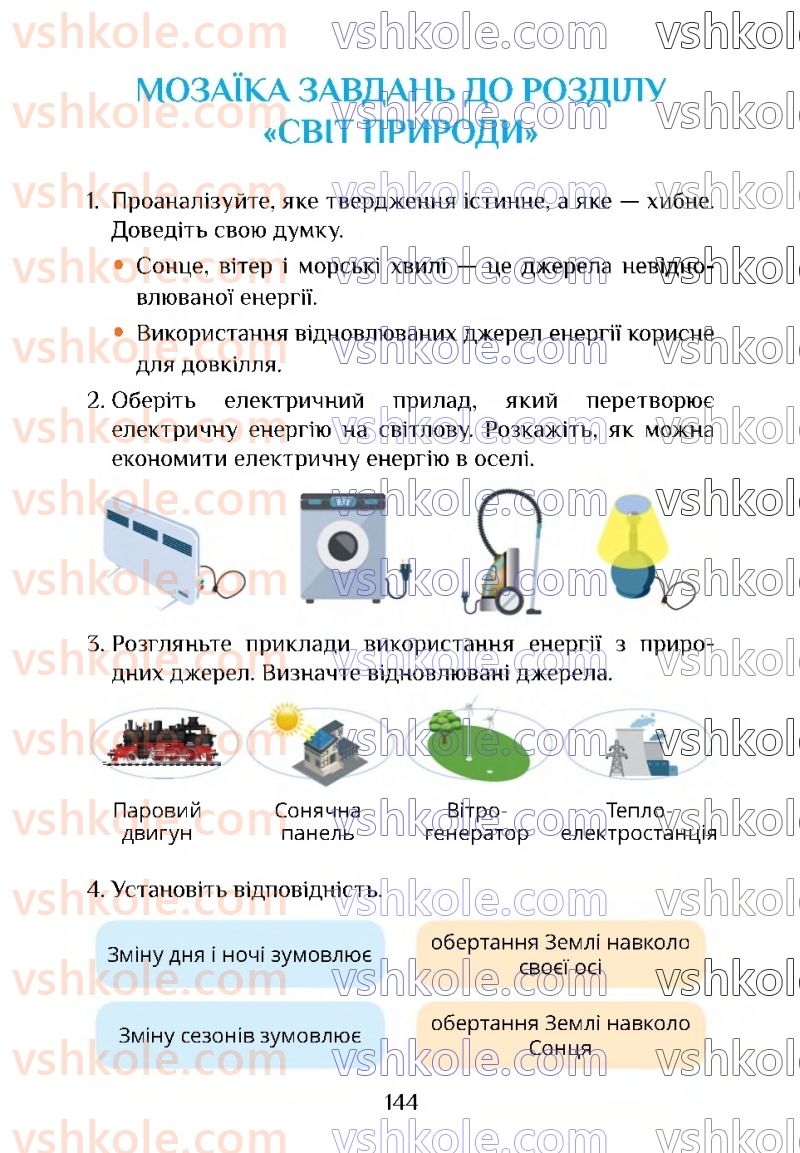 Страница 144 | Підручник Я досліджую світ 4 клас Т.В. Воронцова 2021 1 частина