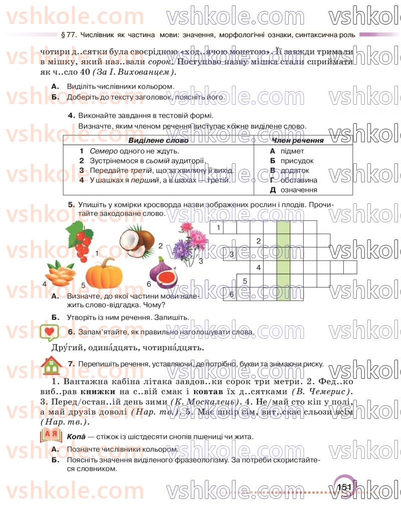 Страница 151 | Підручник Українська мова 6 клас О.М. Авраменко 2023