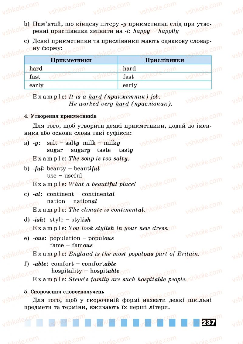 Страница 237 | Підручник Англiйська мова 5 клас Л.В. Калініна, І.В. Самойлюкевич 2013