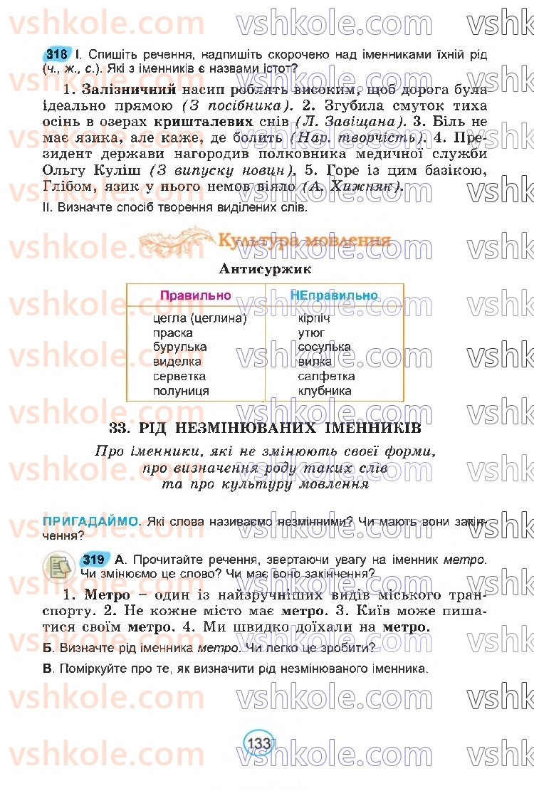 Страница 133 | Підручник Українська мова 6 клас В.В. Заболотний, О.В. Заболотний 2023