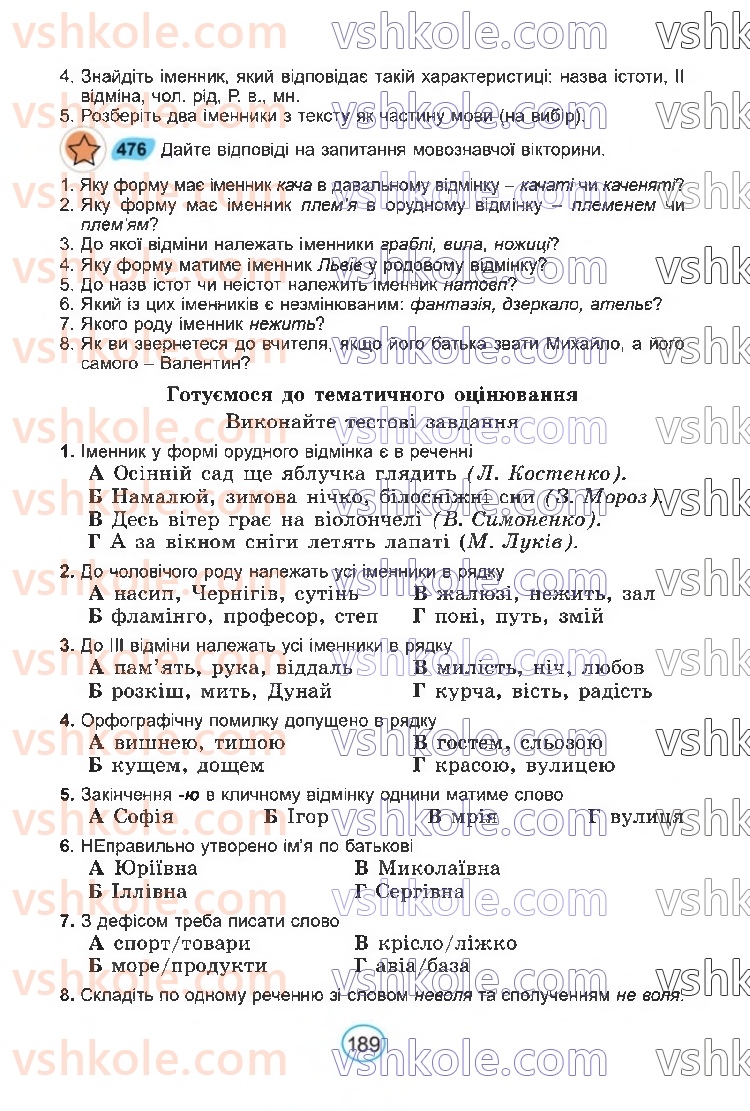 Страница 189 | Підручник Українська мова 6 клас В.В. Заболотний, О.В. Заболотний 2023