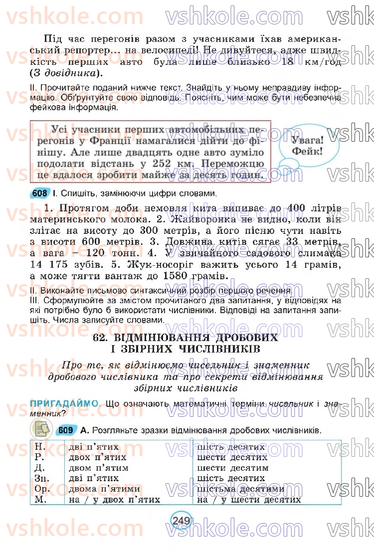 Страница 249 | Підручник Українська мова 6 клас В.В. Заболотний, О.В. Заболотний 2023