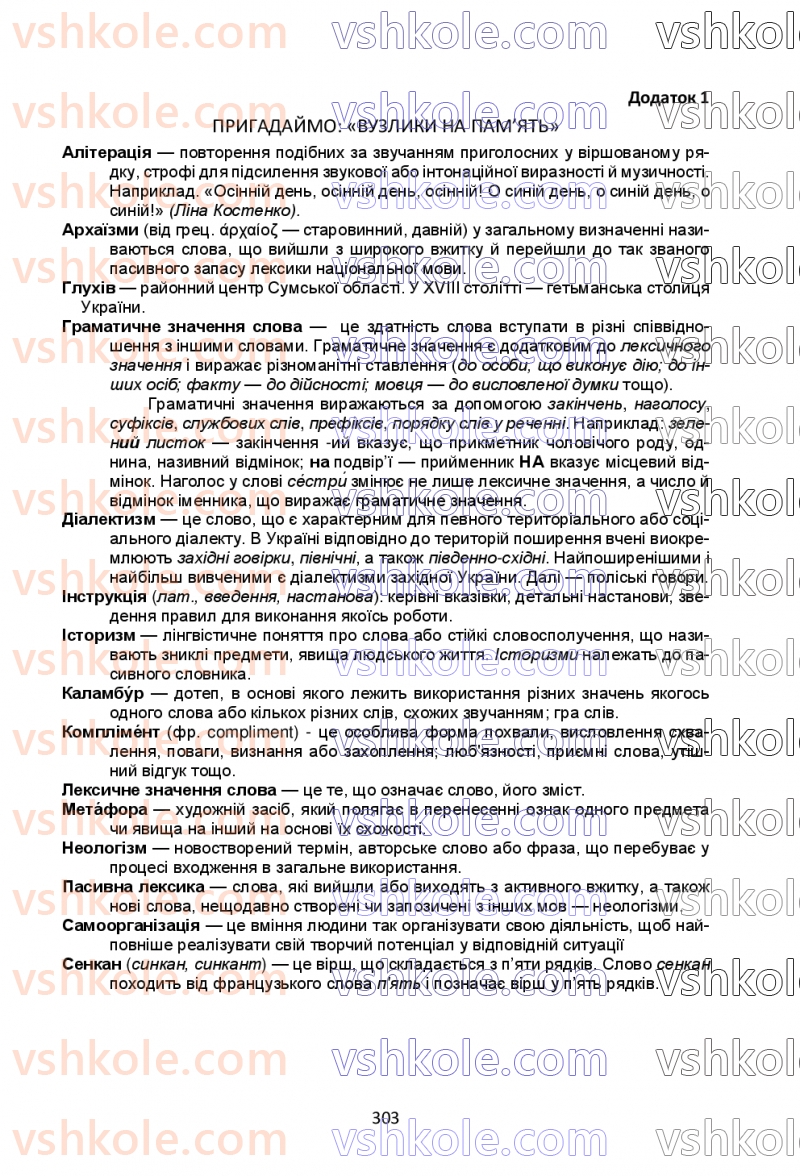 Страница 303 | Підручник Українська мова 6 клас О.М. Семеног, О.В. Калинич, Т.І. Дятленко 2023