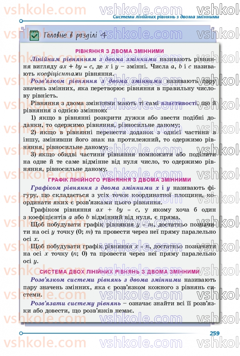 Страница 259 | Підручник Алгебра 7 клас О.С. Істер  2024