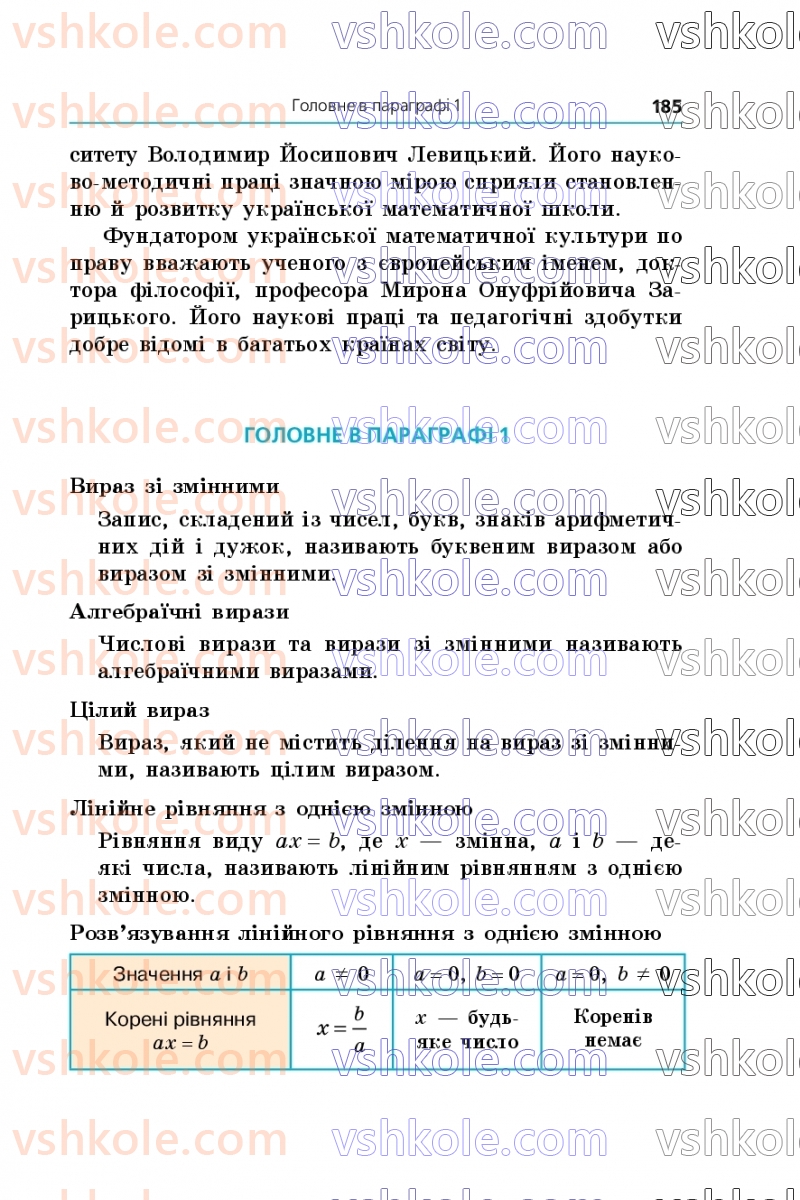 Страница 185 | Підручник Алгебра 7 клас А.Г. Мерзляк, В.Б. Полонський, М.С. Якір  2024