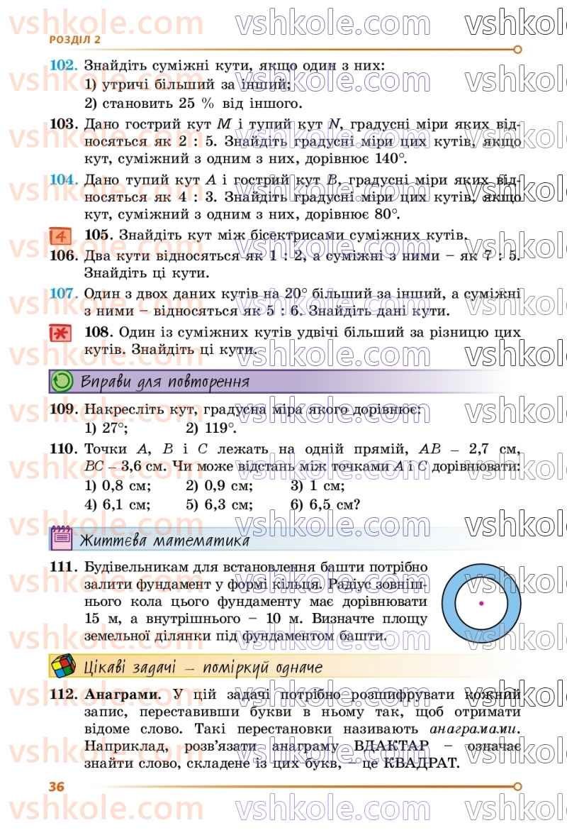 Страница 36 | Підручник Геометрія 7 клас О.С Істер 2024