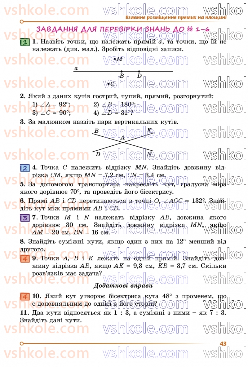 Страница 43 | Підручник Геометрія 7 клас О.С Істер 2024
