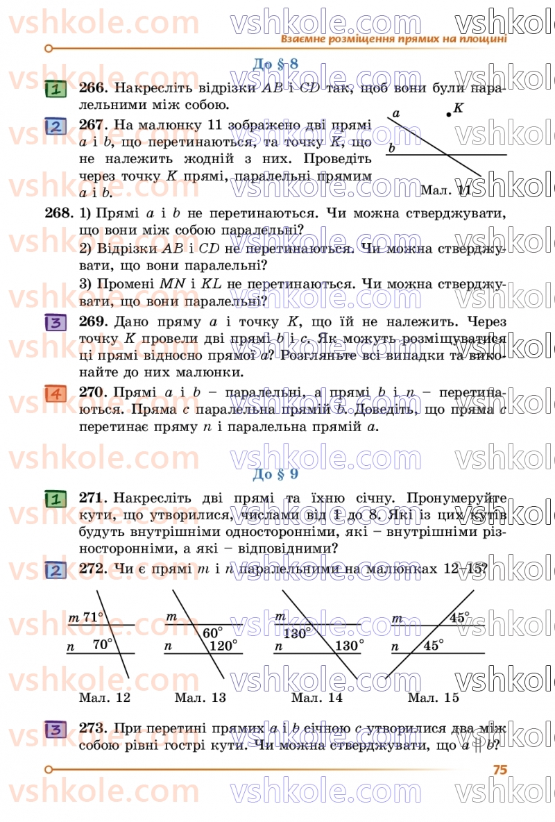 Страница 75 | Підручник Геометрія 7 клас О.С Істер 2024