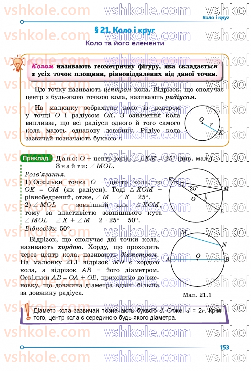 Страница 153 | Підручник Геометрія 7 клас О.С Істер 2024