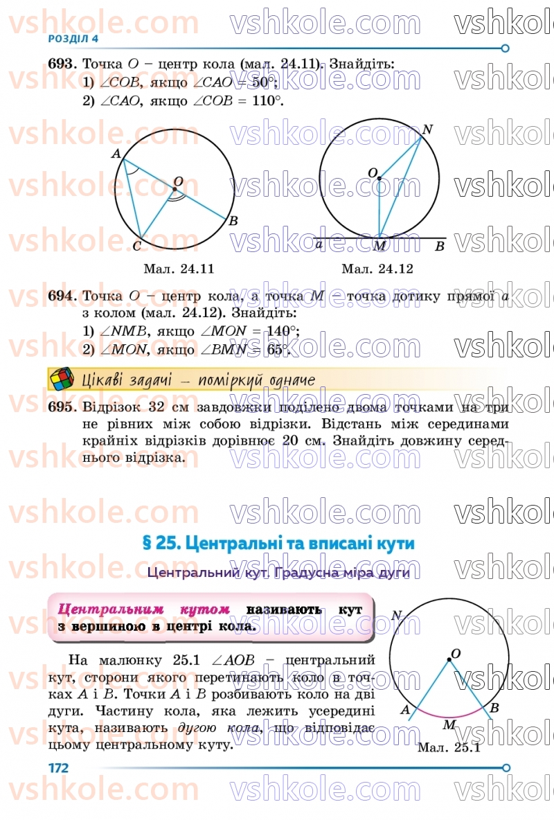 Страница 172 | Підручник Геометрія 7 клас О.С Істер 2024