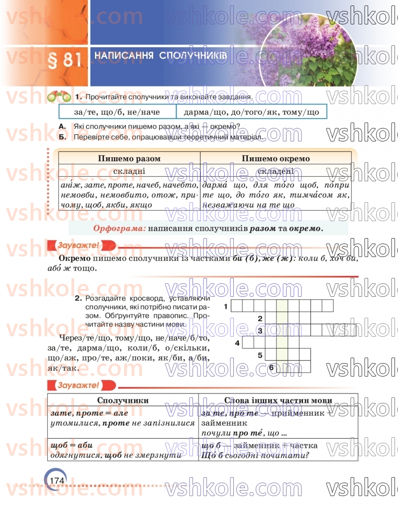 Страница 174 | Підручник Українська мова 7 клас О.М. Авраменко 2024